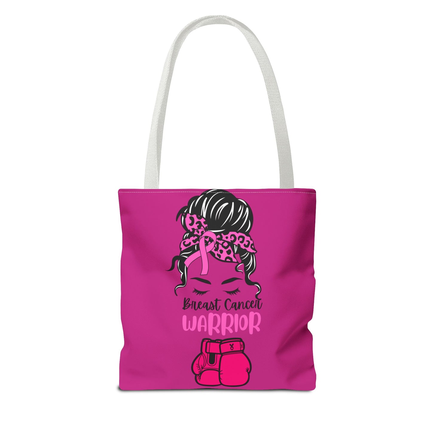 Empowering Warrior Tote Bag - Breast Cancer Awareness, Gift for Survivors, Inspirational, Pink Fighter Bag, Supportive Tote