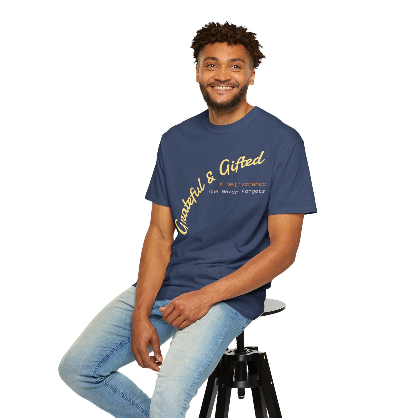 Grateful & Gifted T-Shirt, Unisex Cotton Tee, Casual Wear, Gift for Friends, Thoughtful Apparel, Everyday Comfort