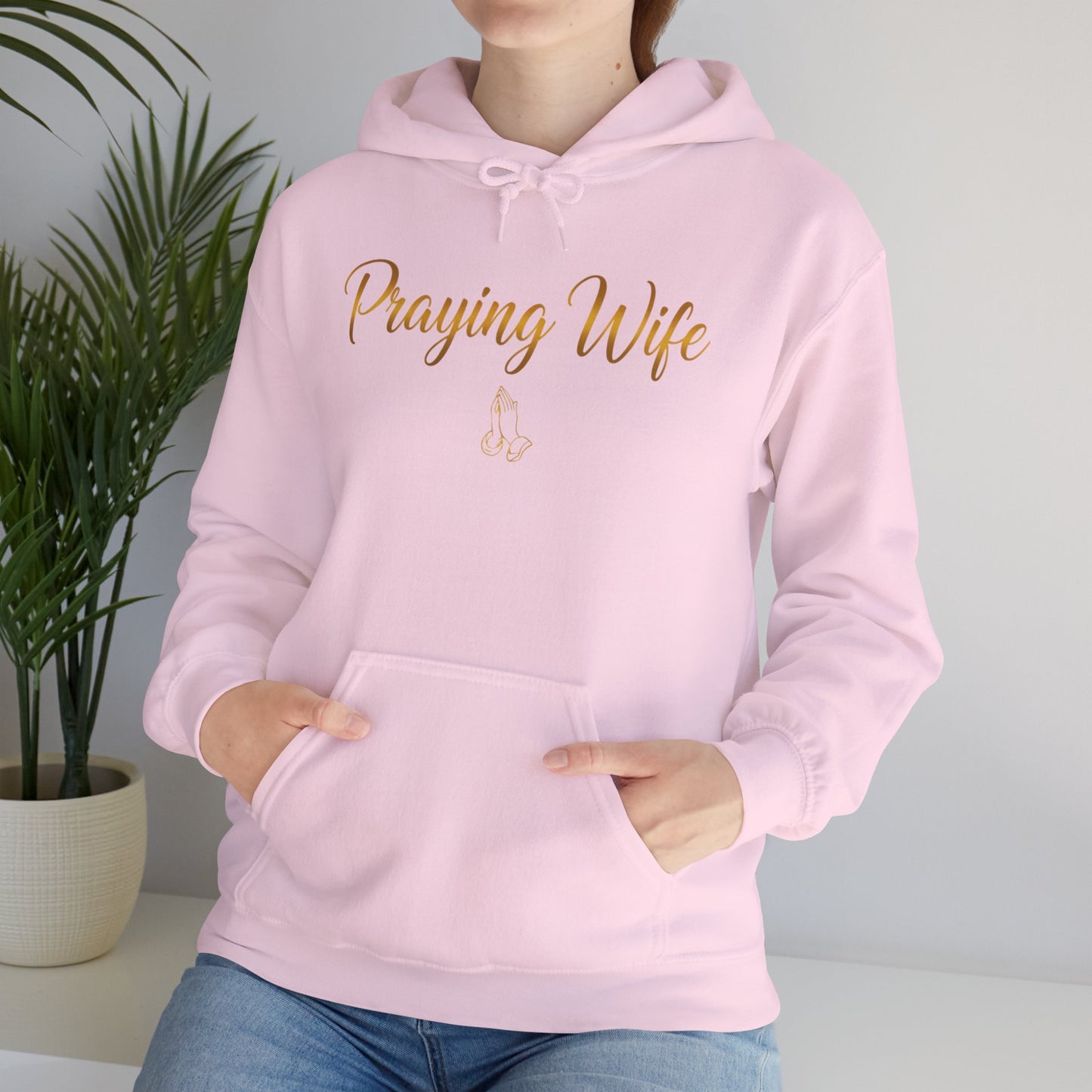 Praying Wife Hoodie — Faith-Based Christian Hooded Sweatshirt
