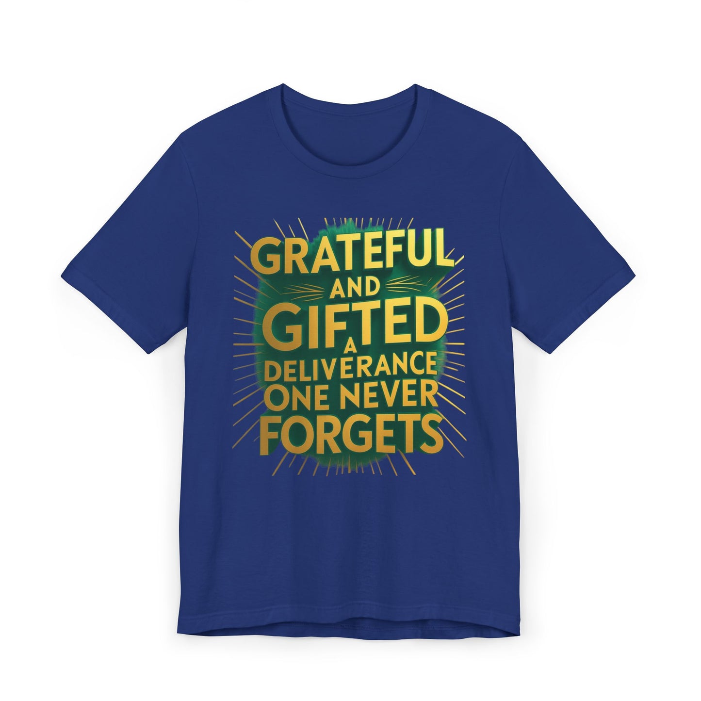 Grateful and Gifted T-Shirt | Unisex Jersey Tee for Celebrations, Birthday Gift, Inspirational Apparel, Everyday Wear
