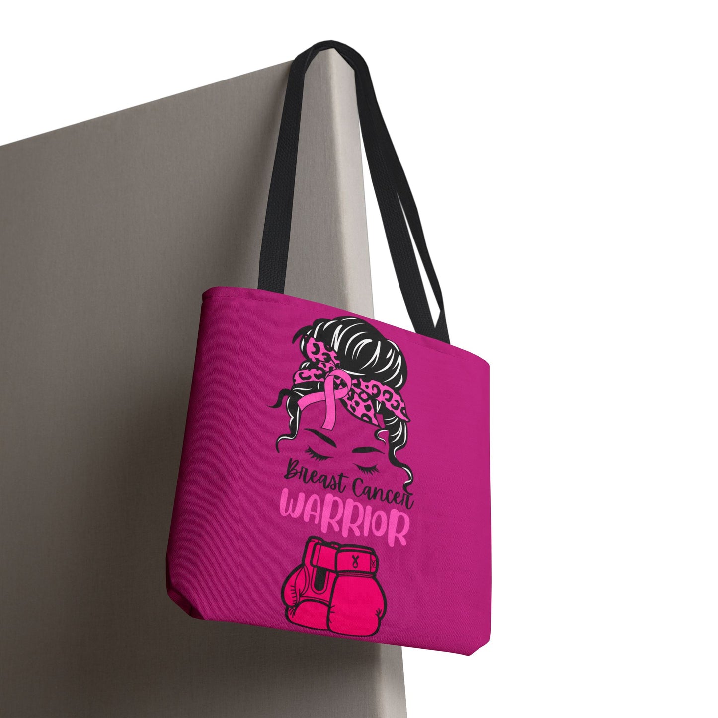 Empowering Warrior Tote Bag - Breast Cancer Awareness, Gift for Survivors, Inspirational, Pink Fighter Bag, Supportive Tote