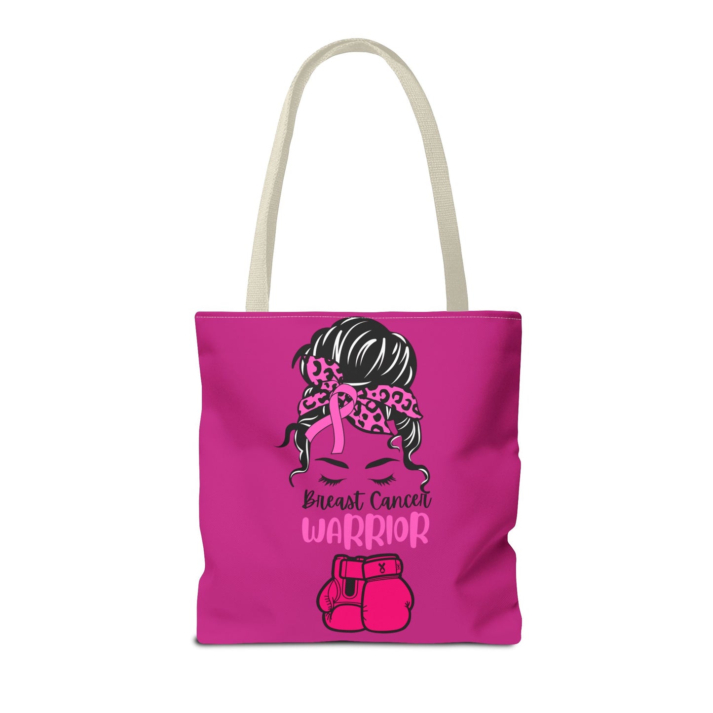 Empowering Warrior Tote Bag - Breast Cancer Awareness, Gift for Survivors, Inspirational, Pink Fighter Bag, Supportive Tote