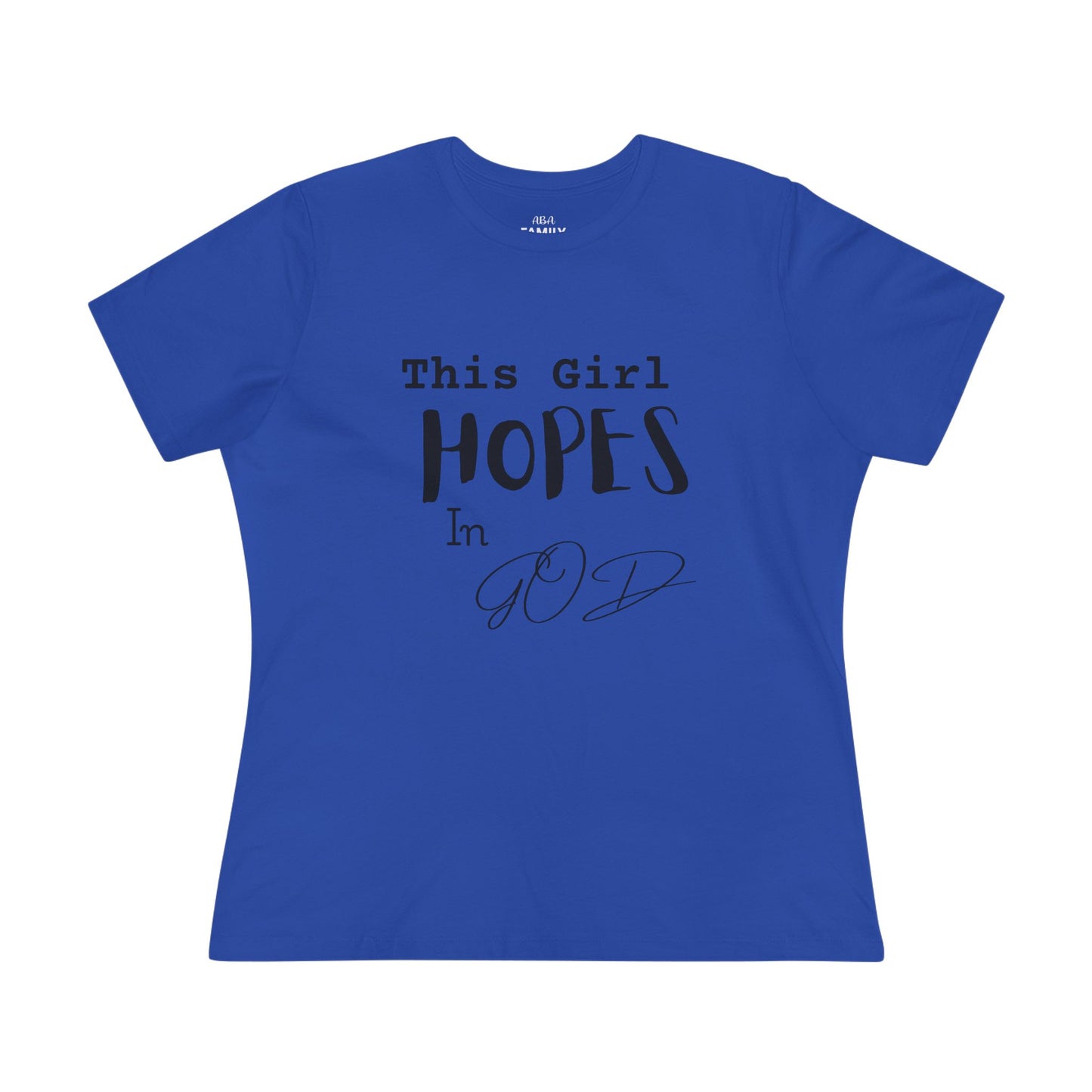 Hope in God Women's Tee, Christian Faith T-Shirt