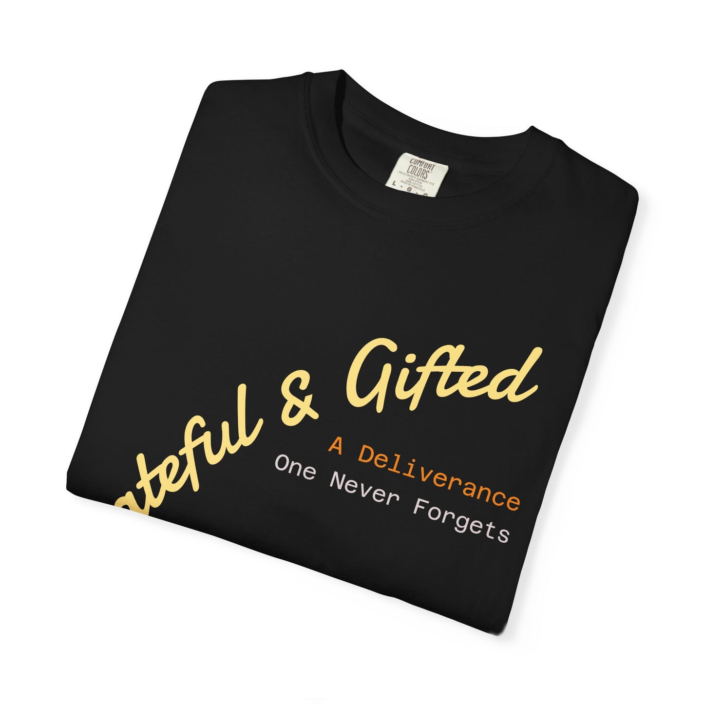 Grateful & Gifted T-Shirt, Unisex Cotton Tee, Casual Wear, Gift for Friends, Thoughtful Apparel, Everyday Comfort