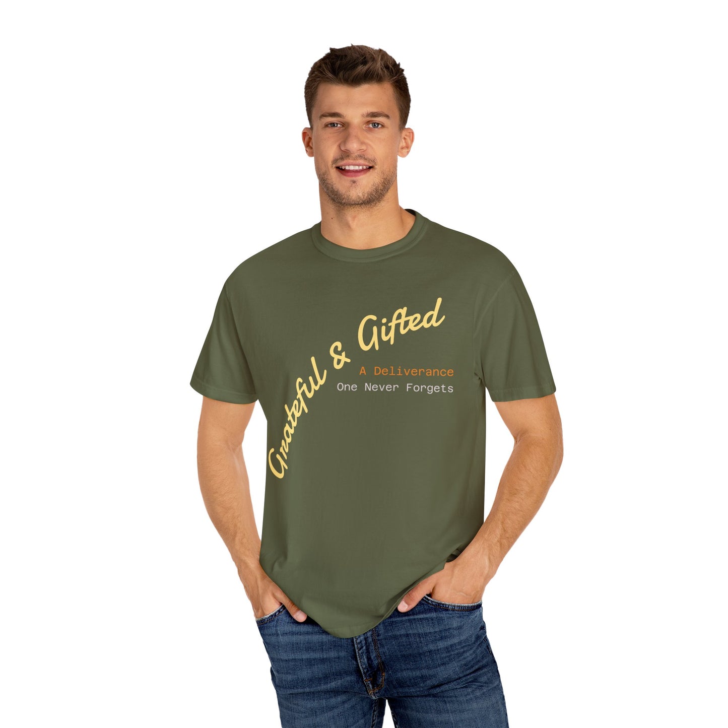 Grateful & Gifted T-Shirt, Unisex Cotton Tee, Casual Wear, Gift for Friends, Thoughtful Apparel, Everyday Comfort