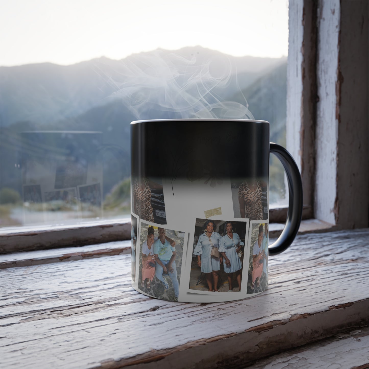 Color Morphing Mug for Celebrations, Personalized Gift for Birthdays, Heat Sensitive Cup, Custom Photo Mug, Unique Drinkware