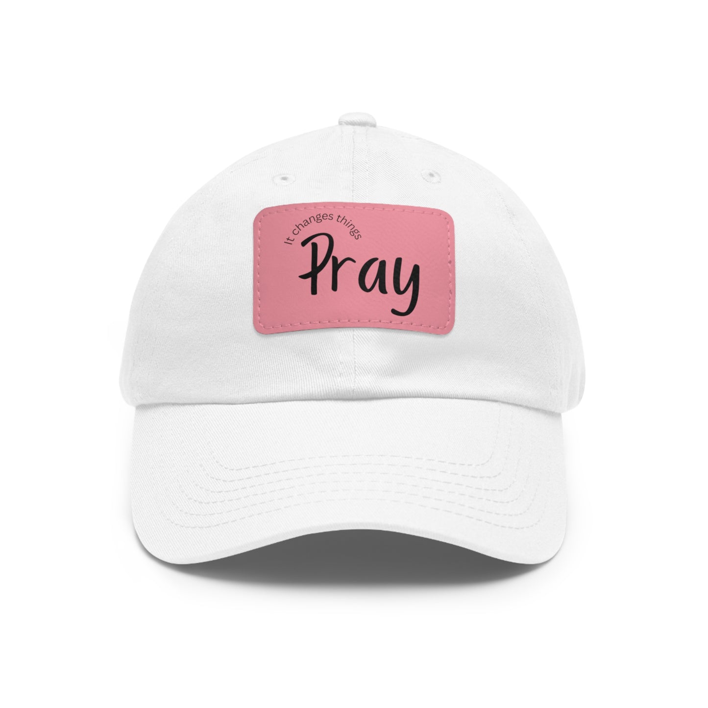 Pray Dad Hat | Leather Patch Cap, Comfortable Sun Protection, Gift for Dads, Christian Apparel, Everyday Style