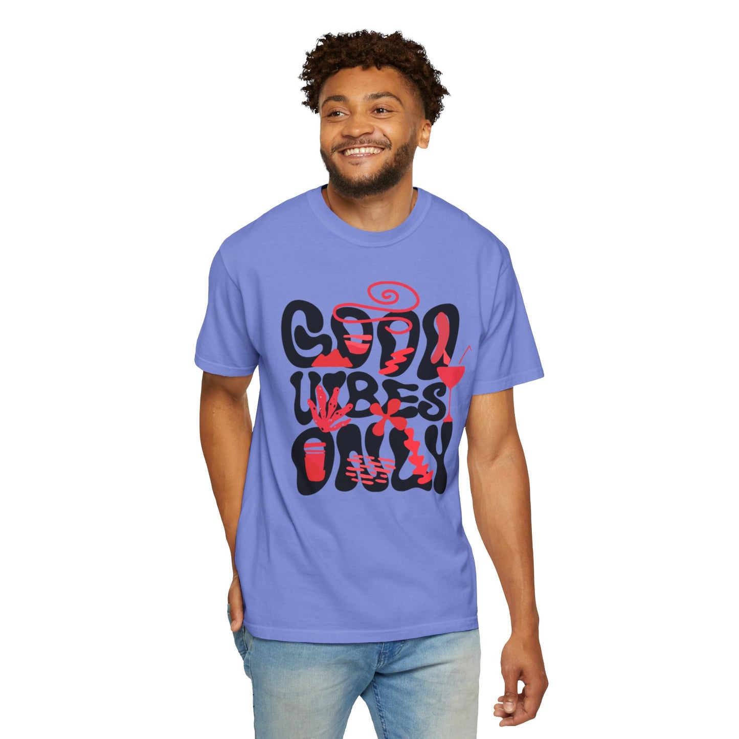 Cool Vibes Only Unisex Garment-Dyed T-Shirt - Casual Summer Fashion Statement