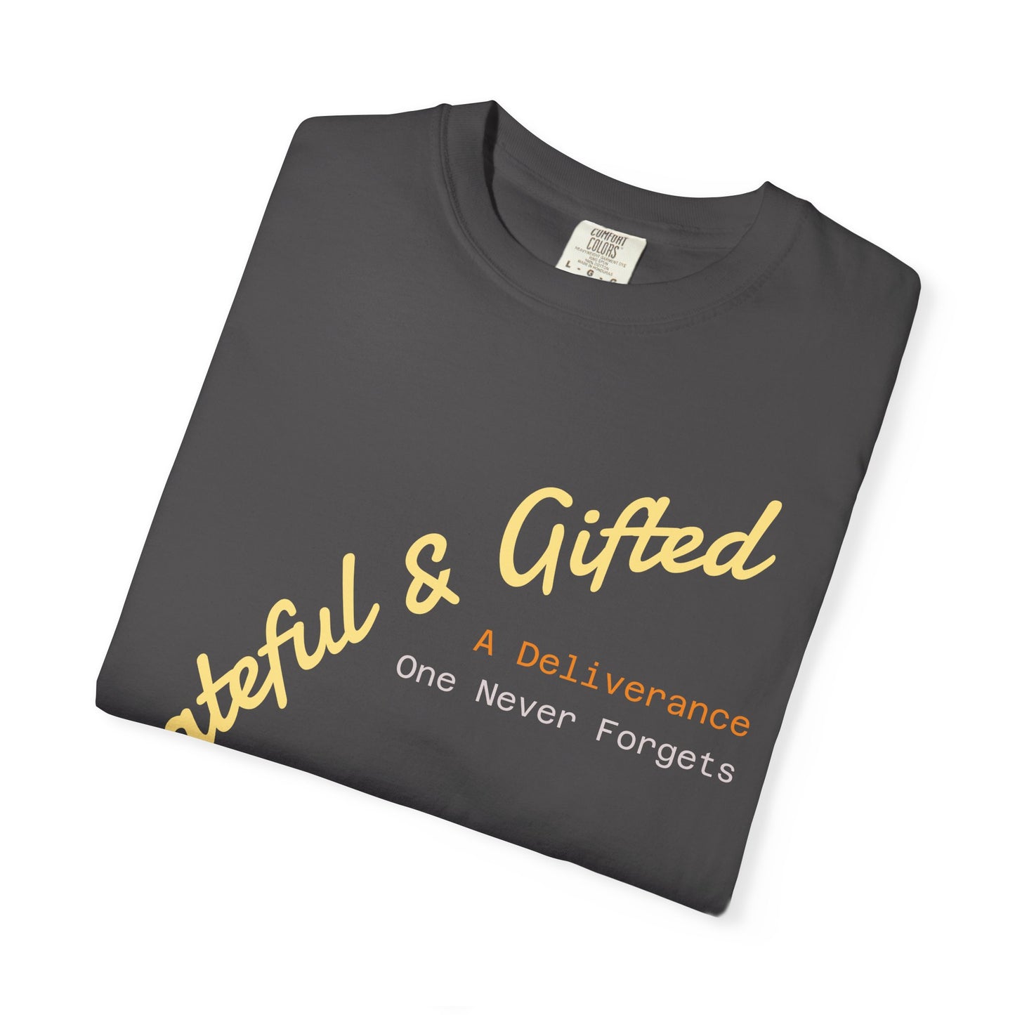 Grateful & Gifted T-Shirt, Unisex Cotton Tee, Casual Wear, Gift for Friends, Thoughtful Apparel, Everyday Comfort