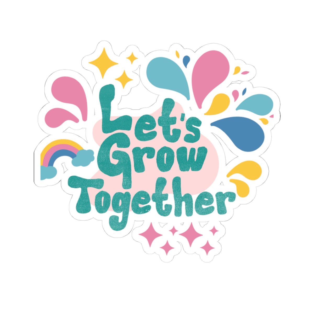 Motivational Stickers - Colorful Growth Kiss-Cut Decals
