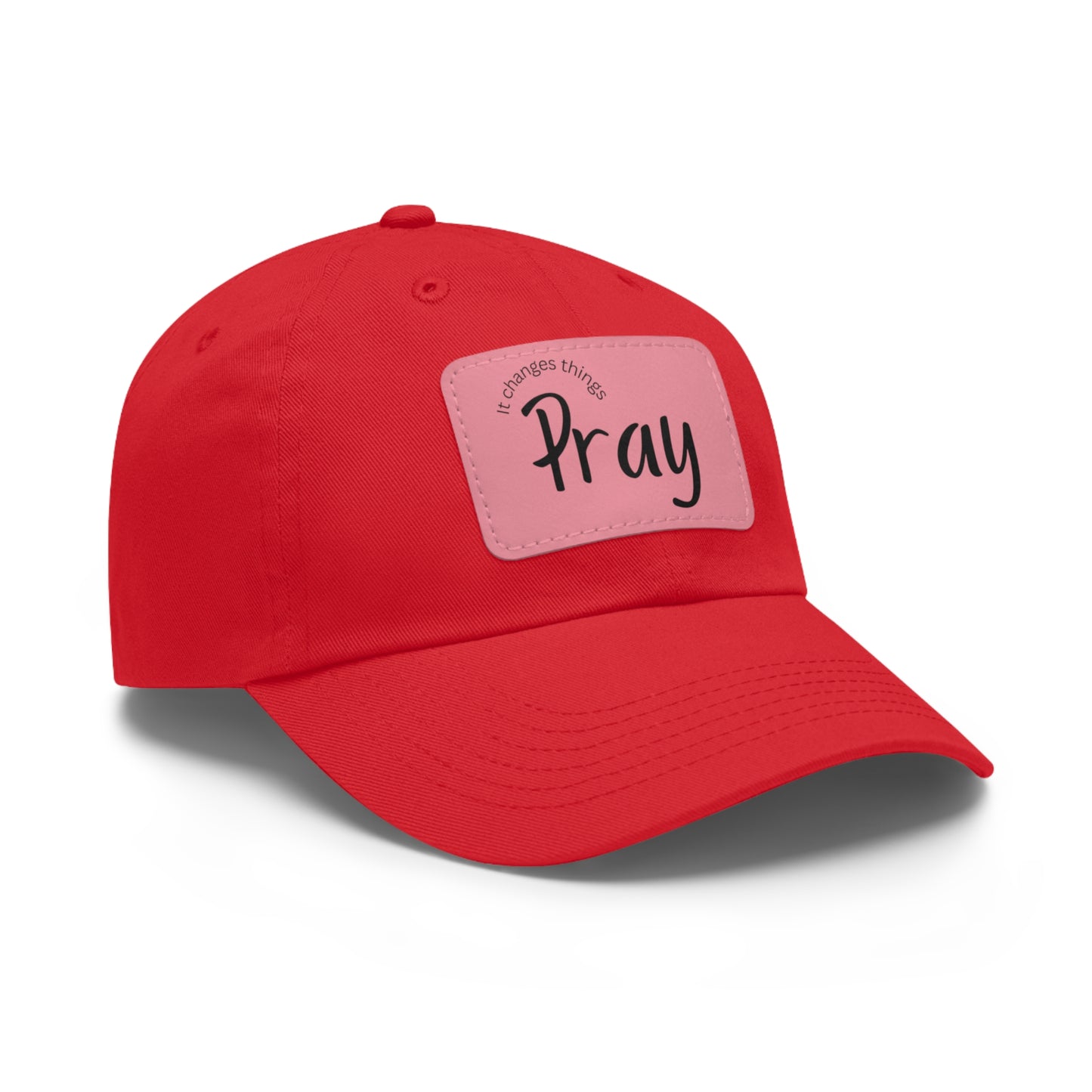 Pray Dad Hat | Leather Patch Cap, Comfortable Sun Protection, Gift for Dads, Christian Apparel, Everyday Style