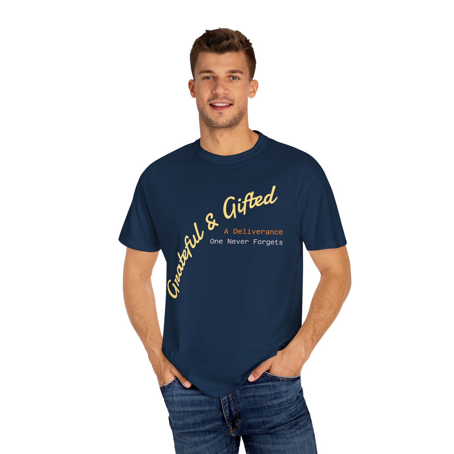 Grateful & Gifted T-Shirt, Unisex Cotton Tee, Casual Wear, Gift for Friends, Thoughtful Apparel, Everyday Comfort