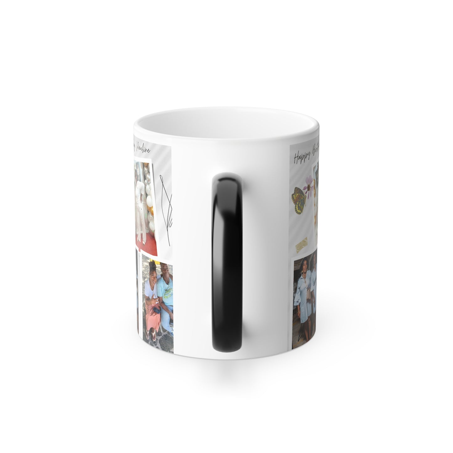 Customizable Color Morphing Mug with Personal Photos, Unique Birthday Gift, Heat-Activated, Fun Photo Collage, Mother's Day Coffee Cup