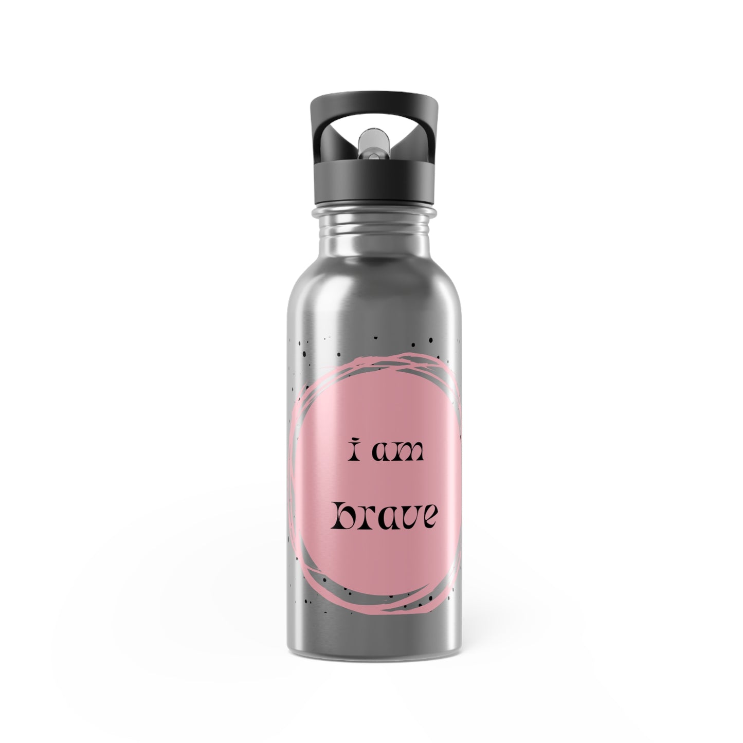 Inspirational Stainless Steel Water Bottle - 20oz "I Am Brave"