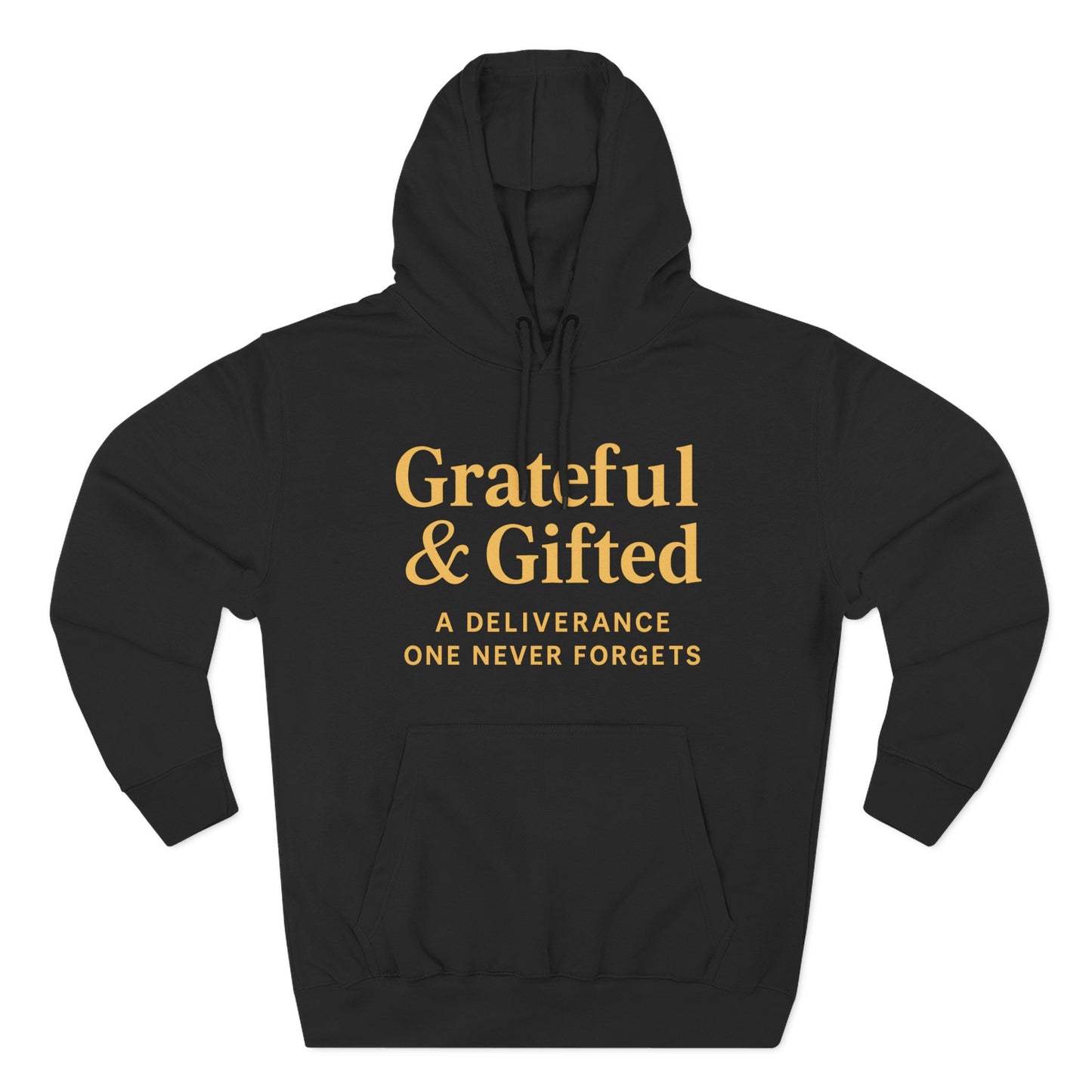 Grateful & Gifted Fleece Hoodie, Cozy Sweatshirt, Inspirational Hoodie, Perfect Gift for Holidays, Comfortable Casual Wear