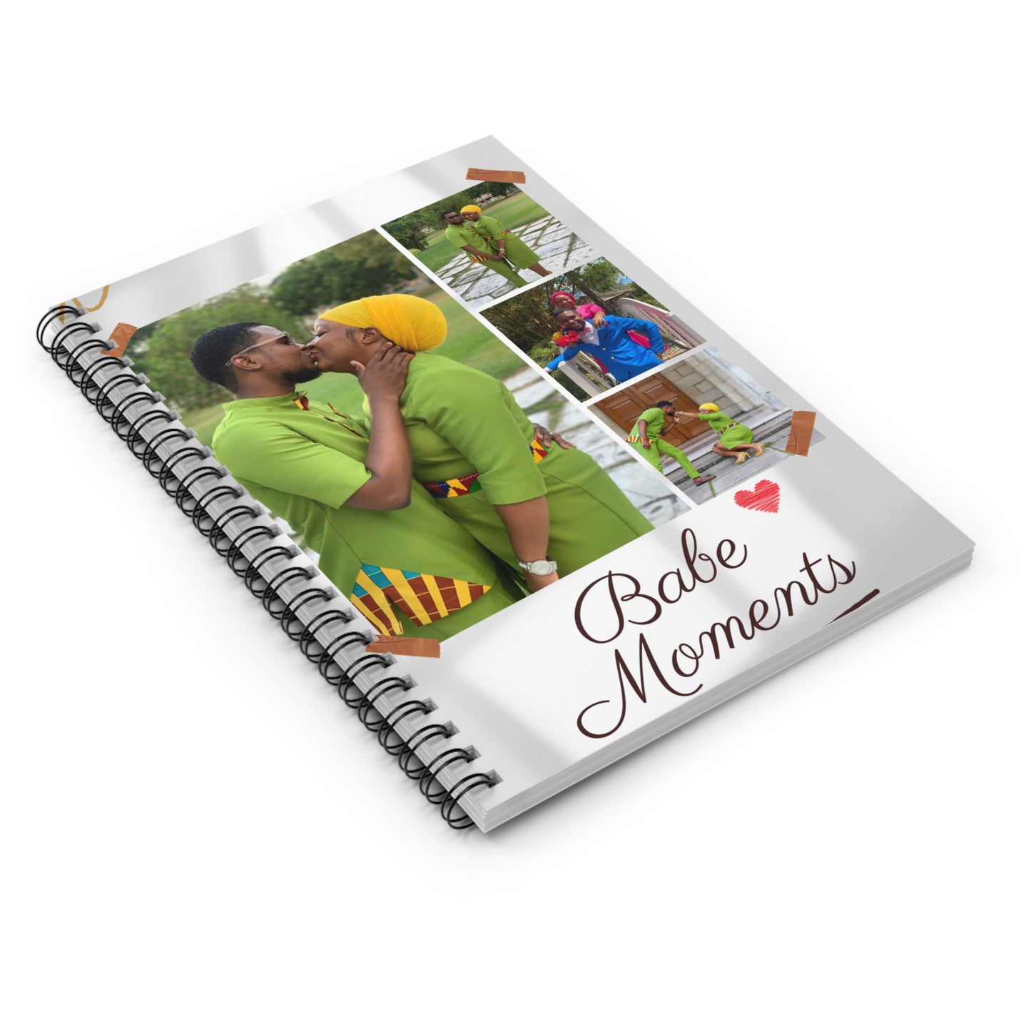 Personalized Love Moments Spiral Notebook - Perfect for Couples & Gift Giving
