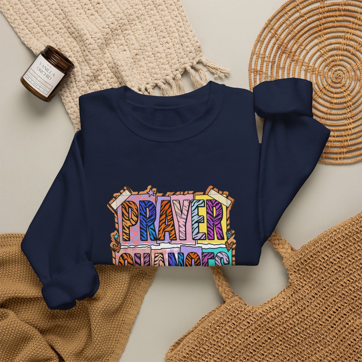 Prayer Changes Things Sweatshirt | Christian rainbow scripture, mixed-font faith