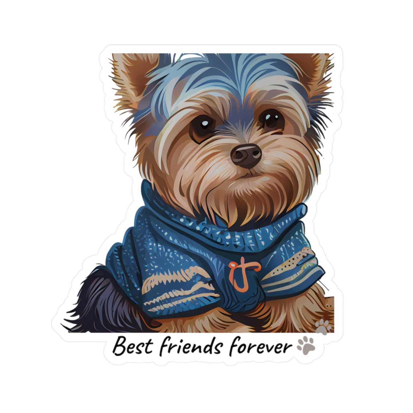 Cute Dog Vinyl Kiss-Cut Stickers - Best Friends Forever