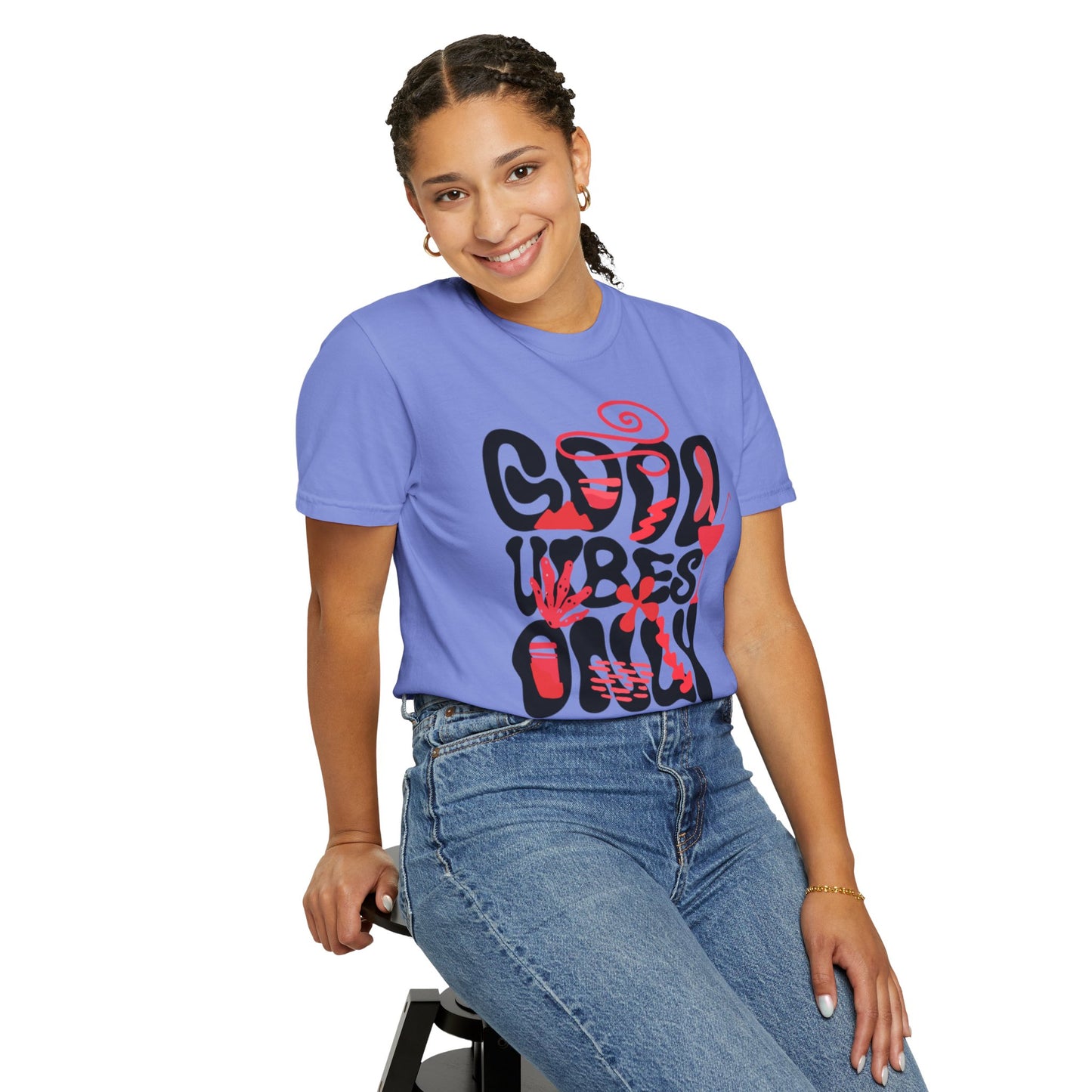Cool Vibes Only Unisex Garment-Dyed T-Shirt - Casual Summer Fashion Statement