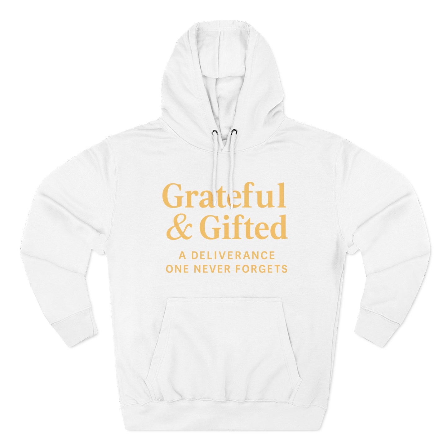 Grateful & Gifted Fleece Hoodie, Cozy Sweatshirt, Inspirational Hoodie, Perfect Gift for Holidays, Comfortable Casual Wear