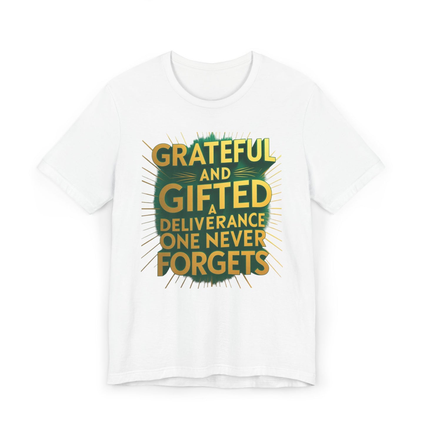 Grateful and Gifted T-Shirt | Unisex Jersey Tee for Celebrations, Birthday Gift, Inspirational Apparel, Everyday Wear