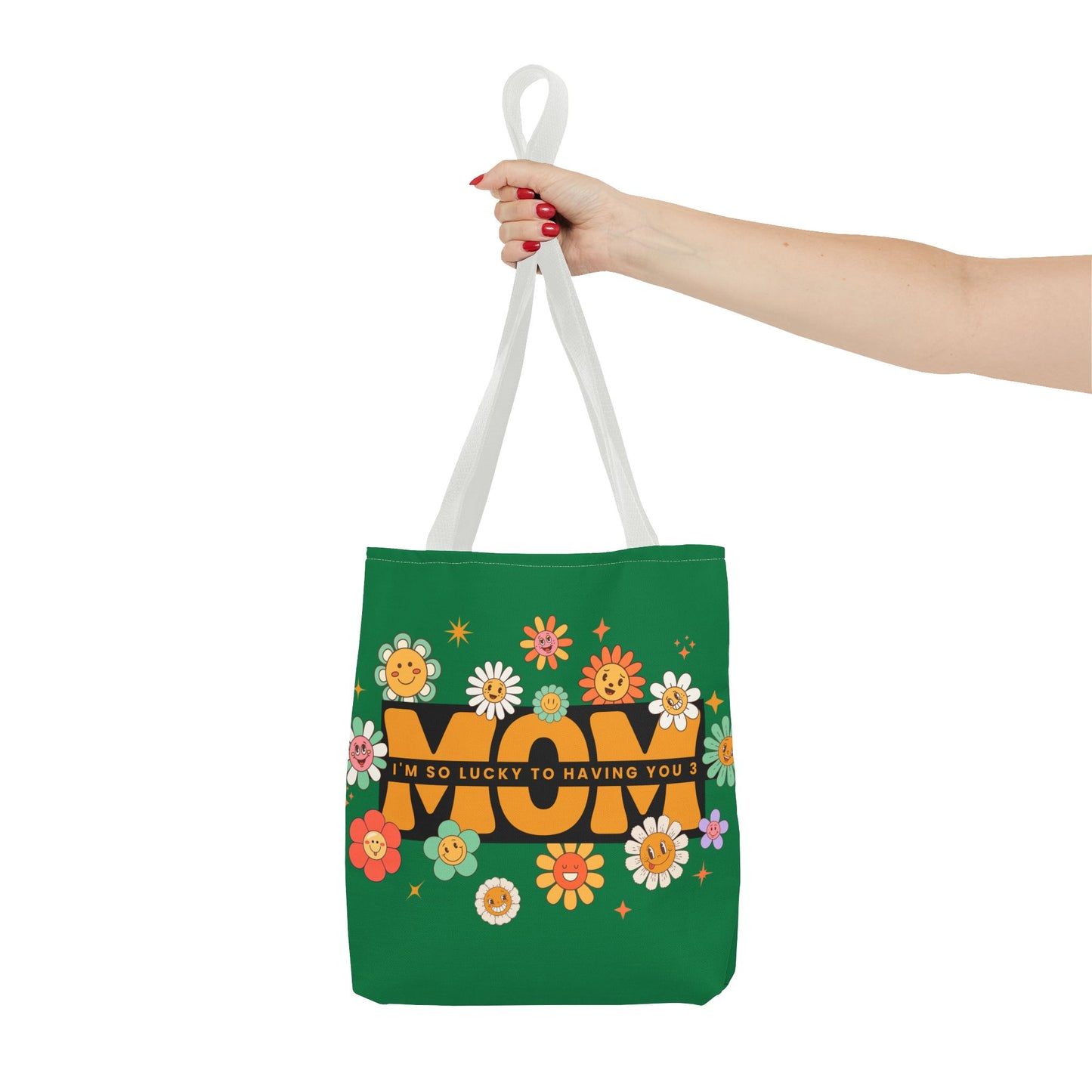 Charming Floral Mom Tote Bag, Mother's Day Gift, Eco-Friendly Shopping Bag, Flower Print Handbag, Cute Tote for Moms