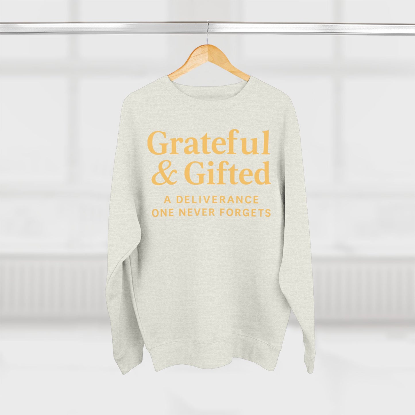Grateful & Gifted Sweatshirt, Cozy Unisex Crewneck, Inspirational Gift, Everyday Comfort, Perfect for Birthdays, Holidays