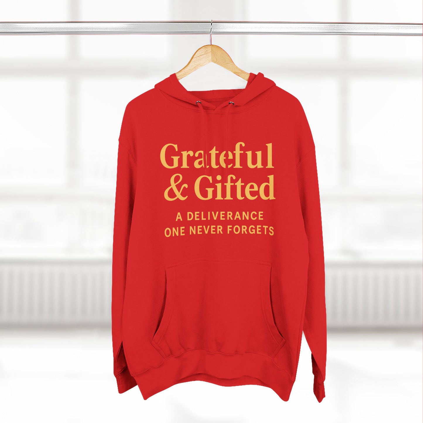 Grateful & Gifted Fleece Hoodie, Cozy Sweatshirt, Inspirational Hoodie, Perfect Gift for Holidays, Comfortable Casual Wear