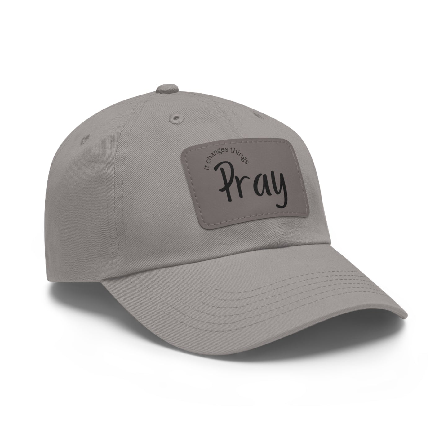 Pray Dad Hat | Leather Patch Cap, Comfortable Sun Protection, Gift for Dads, Christian Apparel, Everyday Style