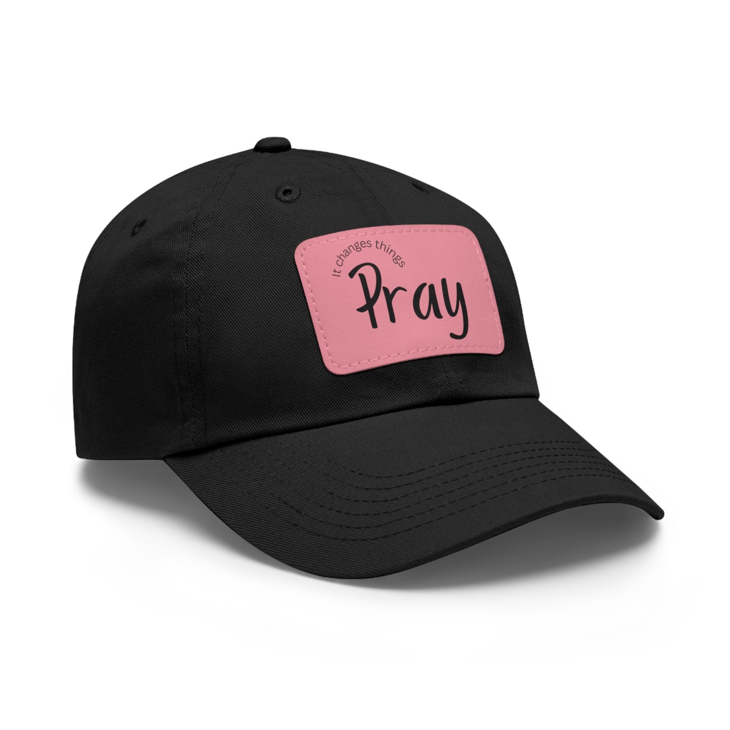 Pray Dad Hat | Leather Patch Cap, Comfortable Sun Protection, Gift for Dads, Christian Apparel, Everyday Style
