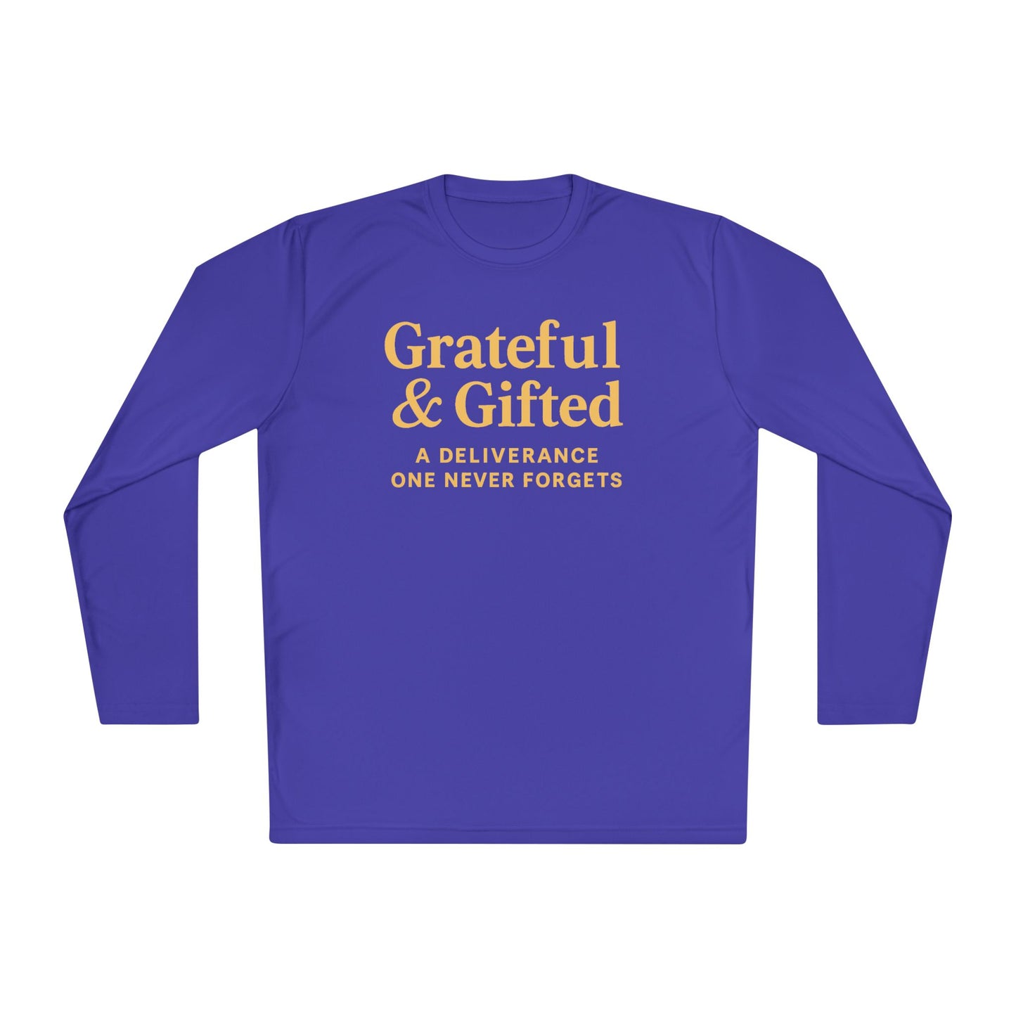 Grateful & Gifted Long Sleeve Tee | Inspirational Gift, Unisex Shirt, Perfect for Celebrations, Casual Wear, Thoughtful Present