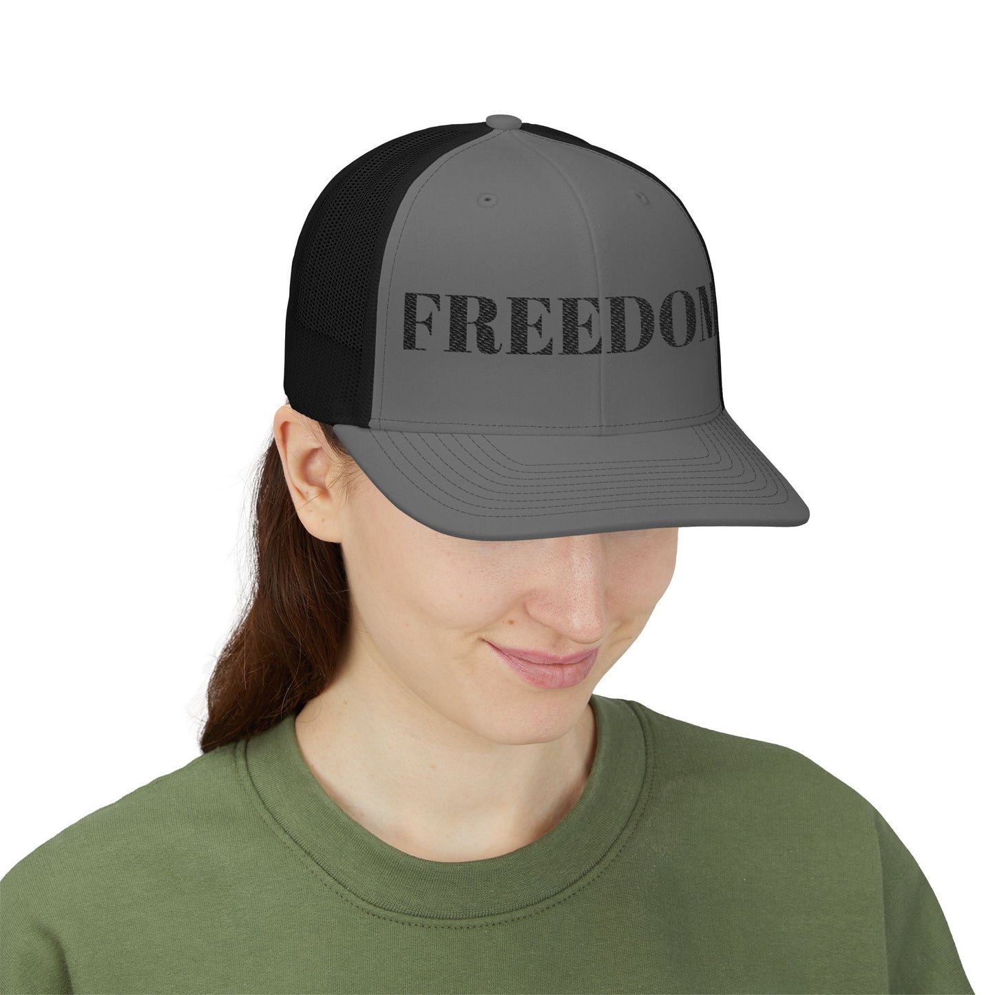 Freedom Snapback Trucker Cap, Stylish Casual Hat, Perfect for Outdoor Events, Gifts for Him, Summer Accessory, Adjustable Hat