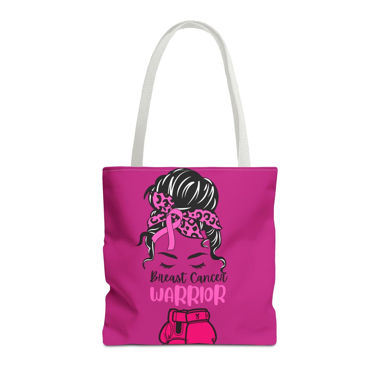 Empowering Warrior Tote Bag - Breast Cancer Awareness, Gift for Survivors, Inspirational, Pink Fighter Bag, Supportive Tote
