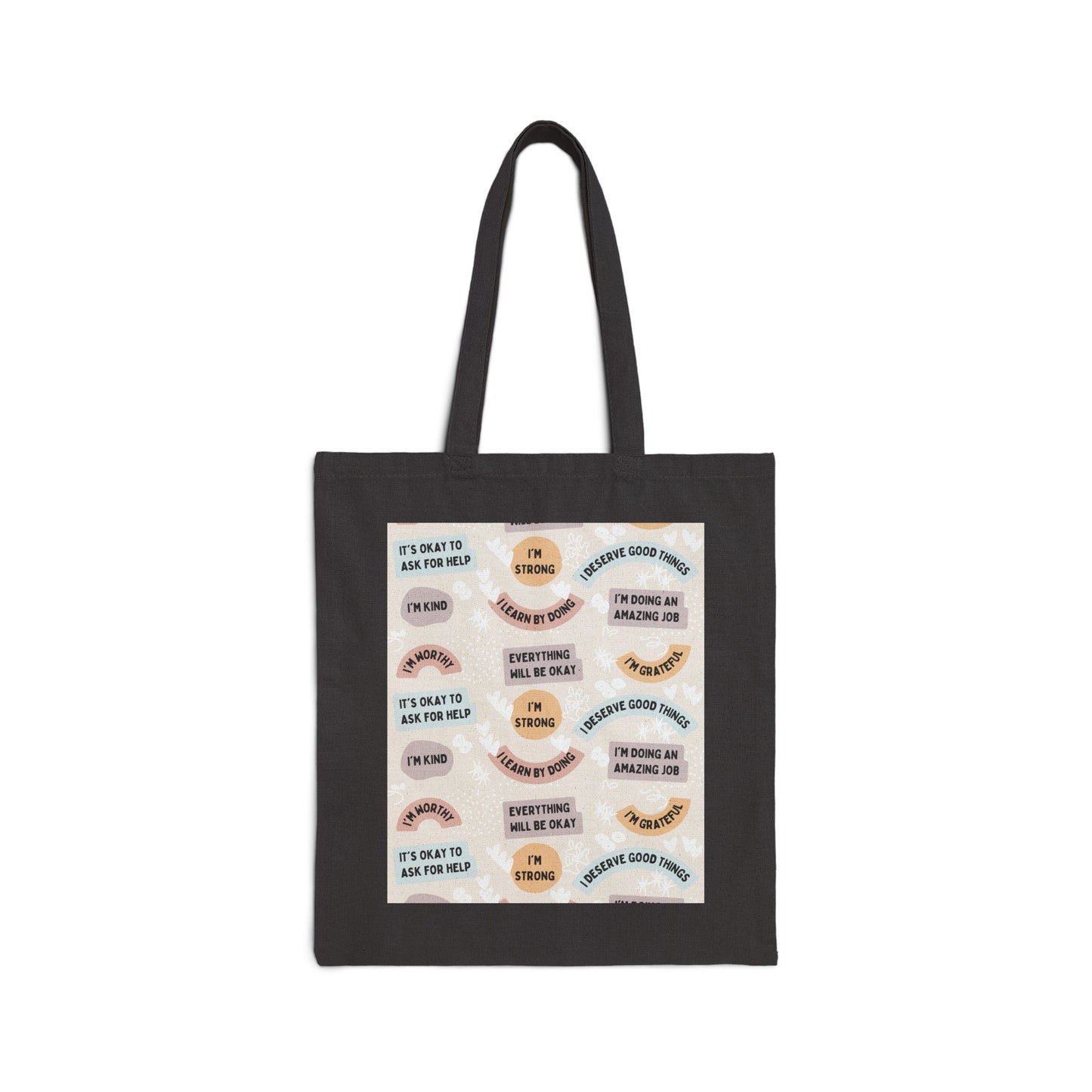 Inspirational Cotton Canvas Tote Bag for Daily Use, Motivational Gift, Reusable Shopping Bag, Affirmation Tote, Eco-Friendly Bag