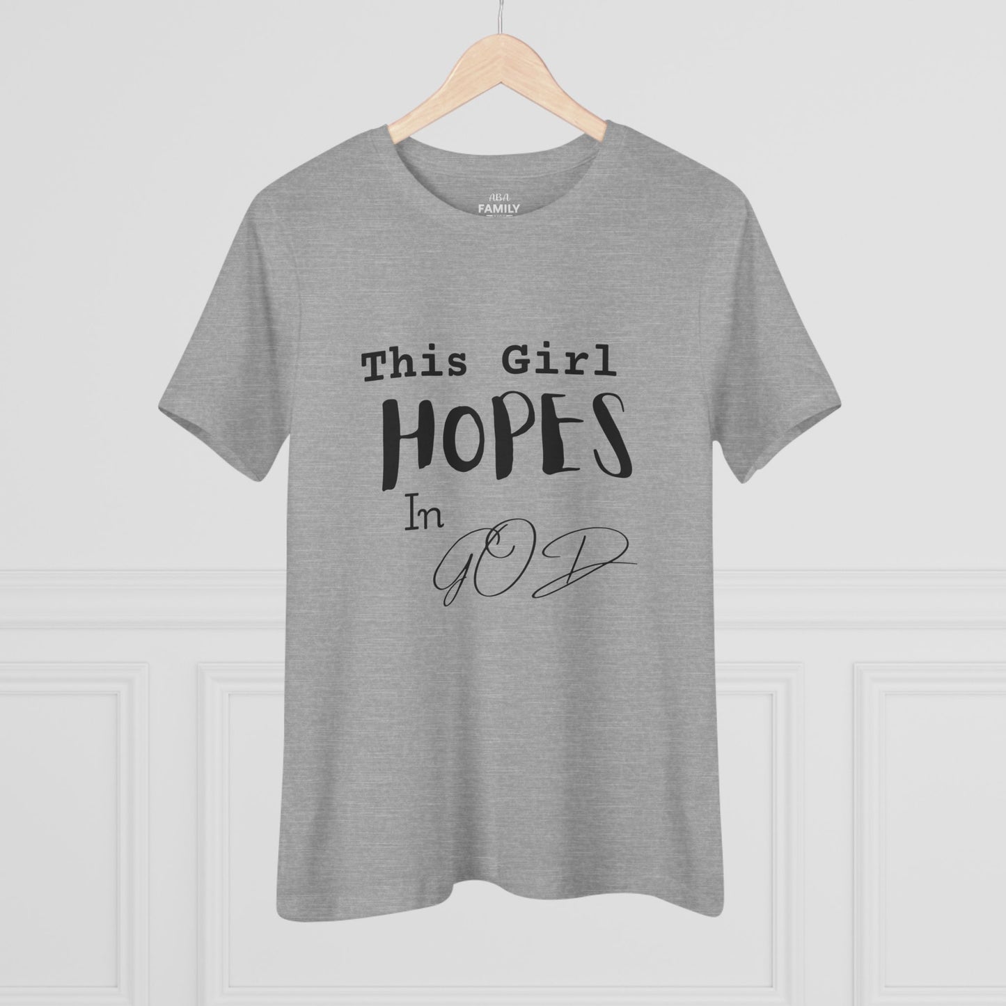 Hope in God Women's Tee, Christian Faith T-Shirt