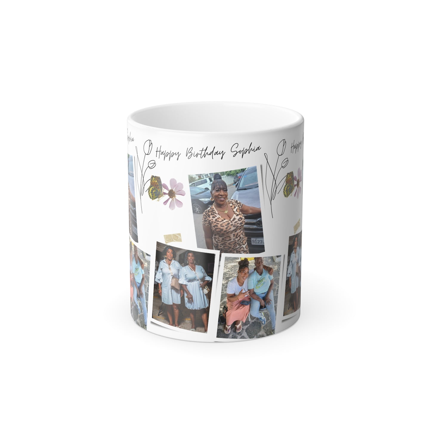 Color Morphing Mug for Celebrations, Personalized Gift for Birthdays, Heat Sensitive Cup, Custom Photo Mug, Unique Drinkware