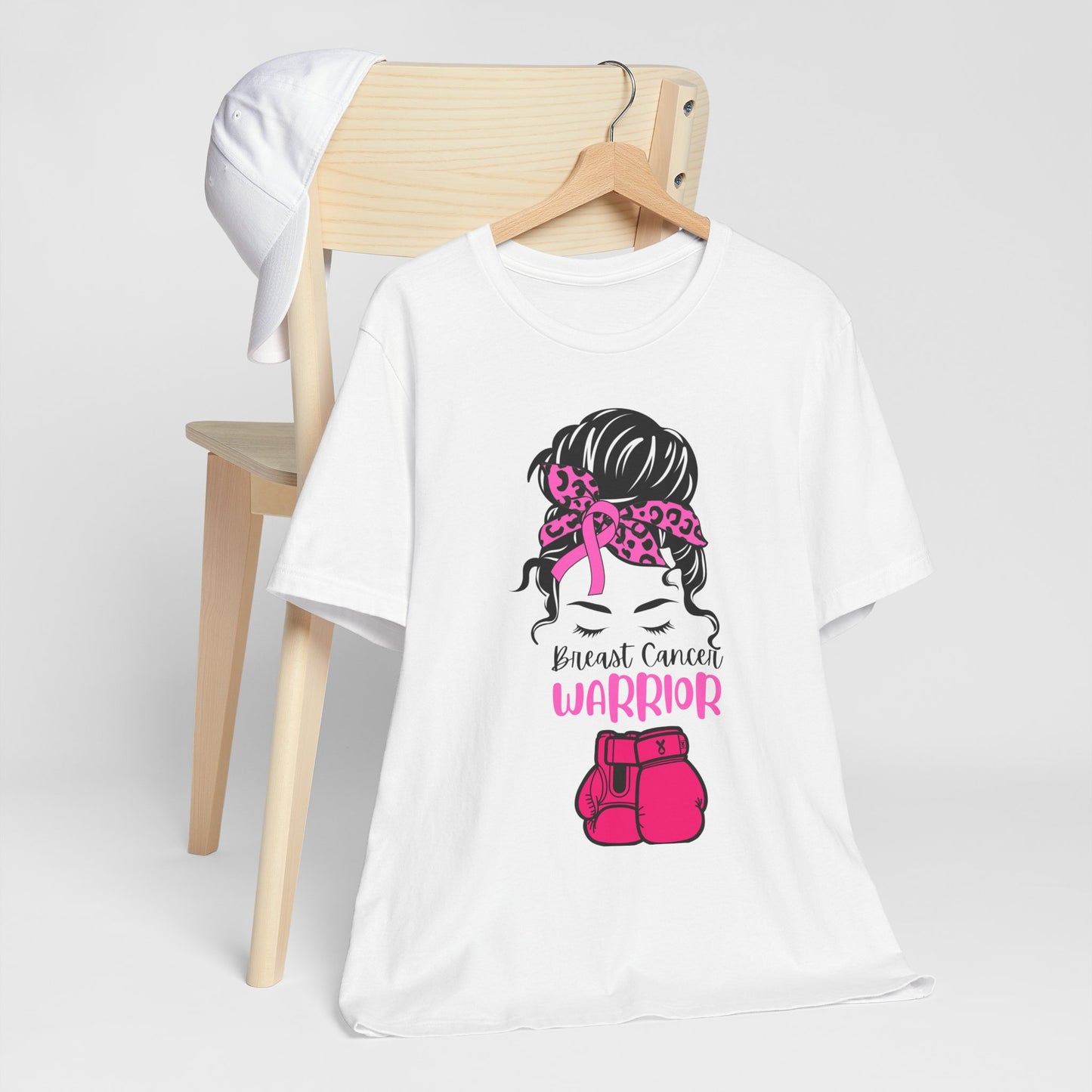 Breast Cancer Warrior Tee - Unisex Jersey Short Sleeve Shirt, Awareness Apparel, Support Gift, Motivational T-Shirt, Pink Ribbon Outfit