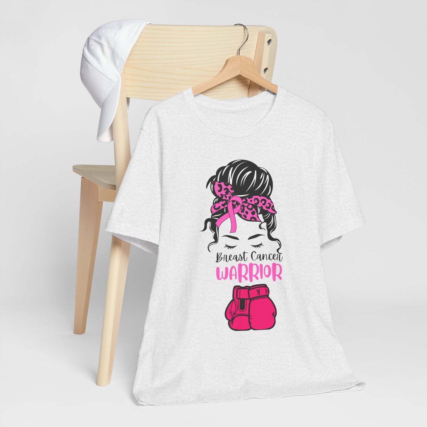 Breast Cancer Warrior Tee - Unisex Jersey Short Sleeve Shirt, Awareness Apparel, Support Gift, Motivational T-Shirt, Pink Ribbon Outfit