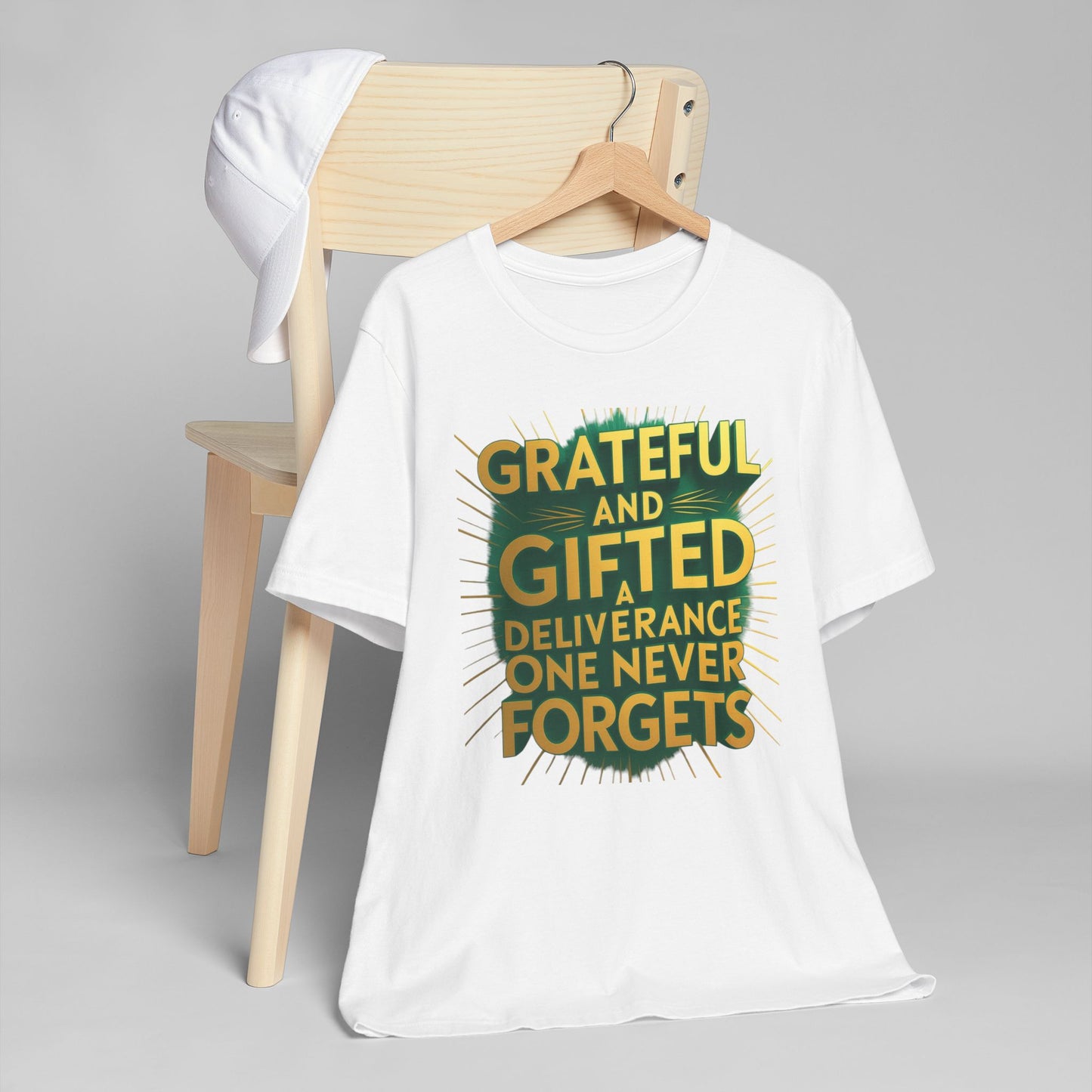 Grateful and Gifted T-Shirt | Unisex Jersey Tee for Celebrations, Birthday Gift, Inspirational Apparel, Everyday Wear