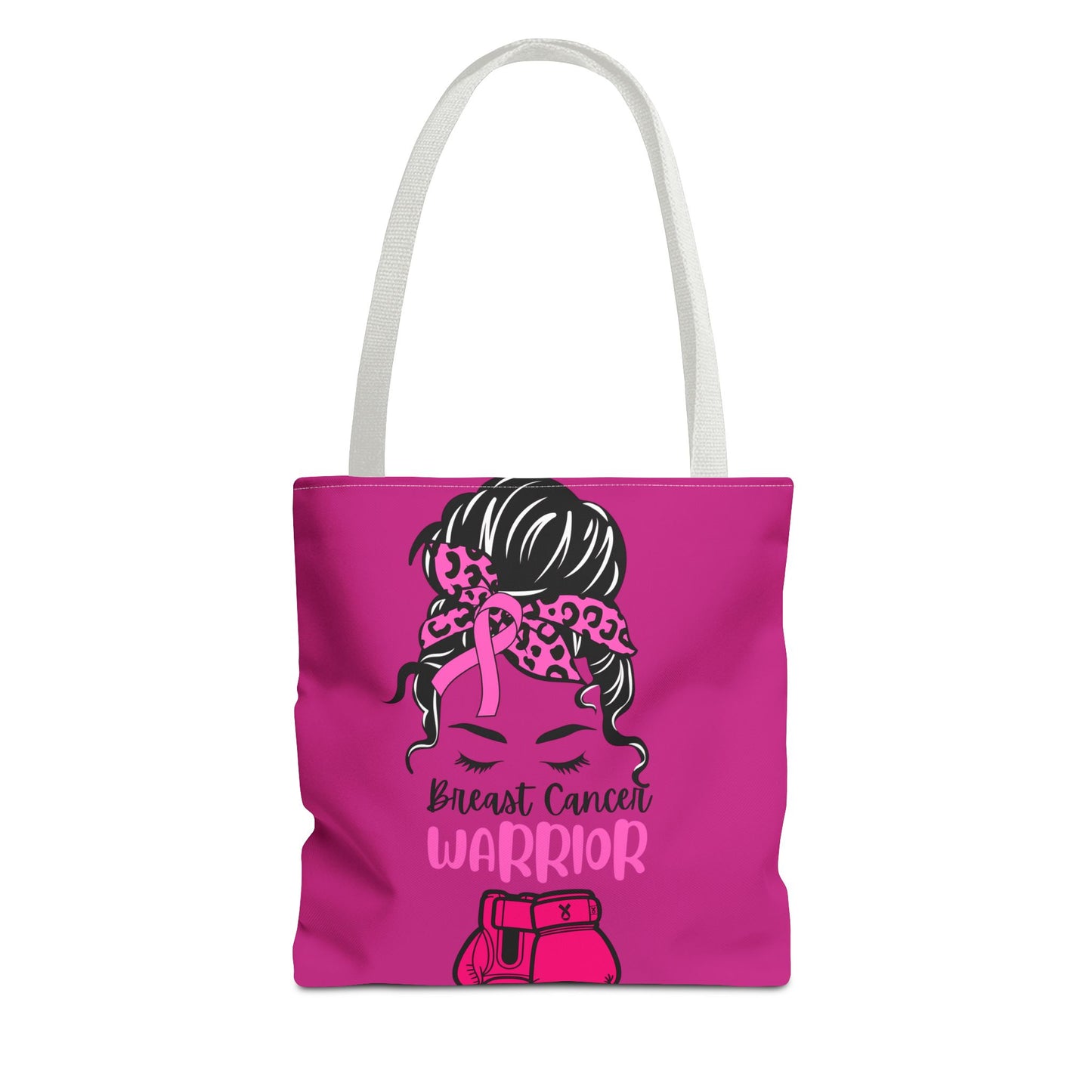 Empowering Warrior Tote Bag - Breast Cancer Awareness, Gift for Survivors, Inspirational, Pink Fighter Bag, Supportive Tote