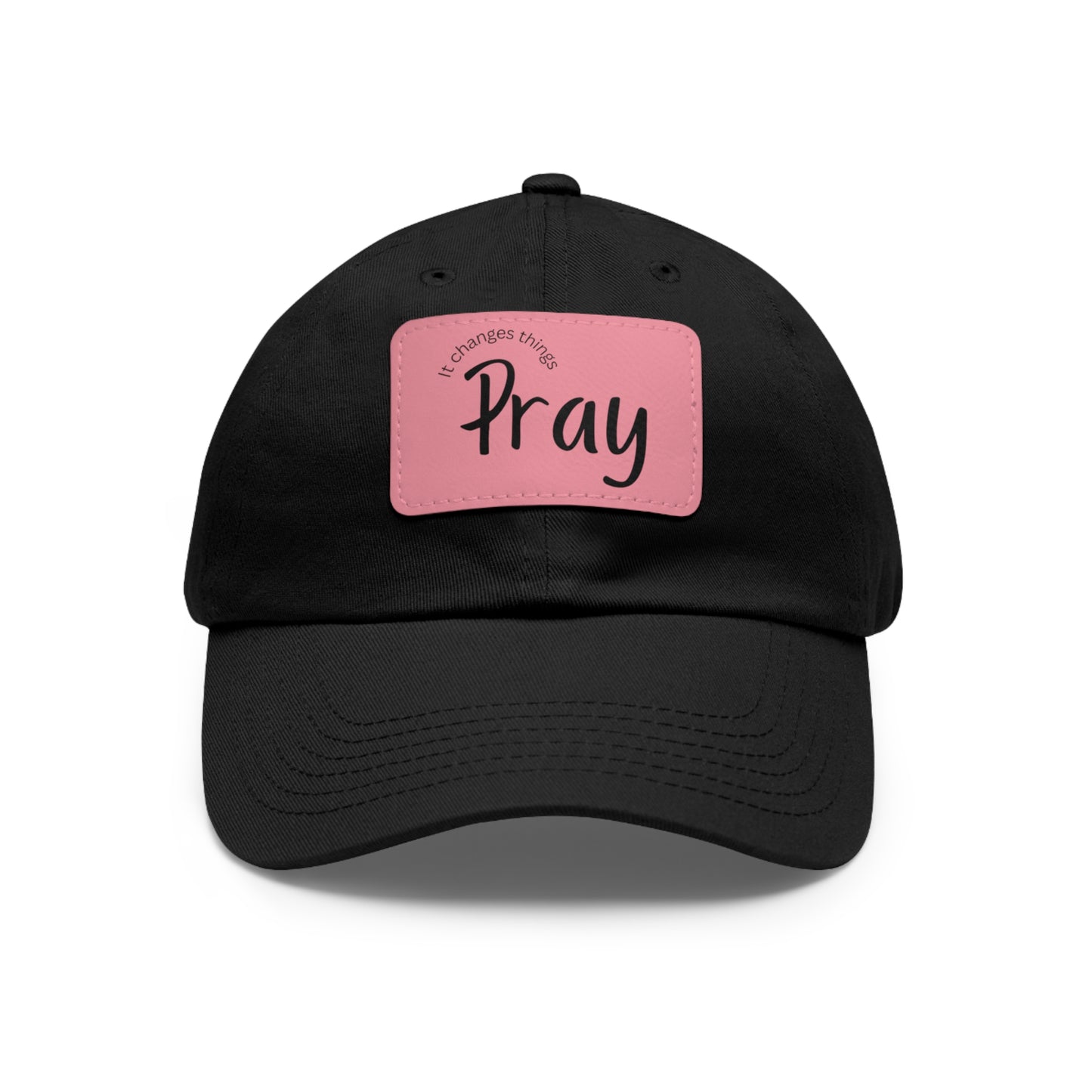 Pray Dad Hat | Leather Patch Cap, Comfortable Sun Protection, Gift for Dads, Christian Apparel, Everyday Style