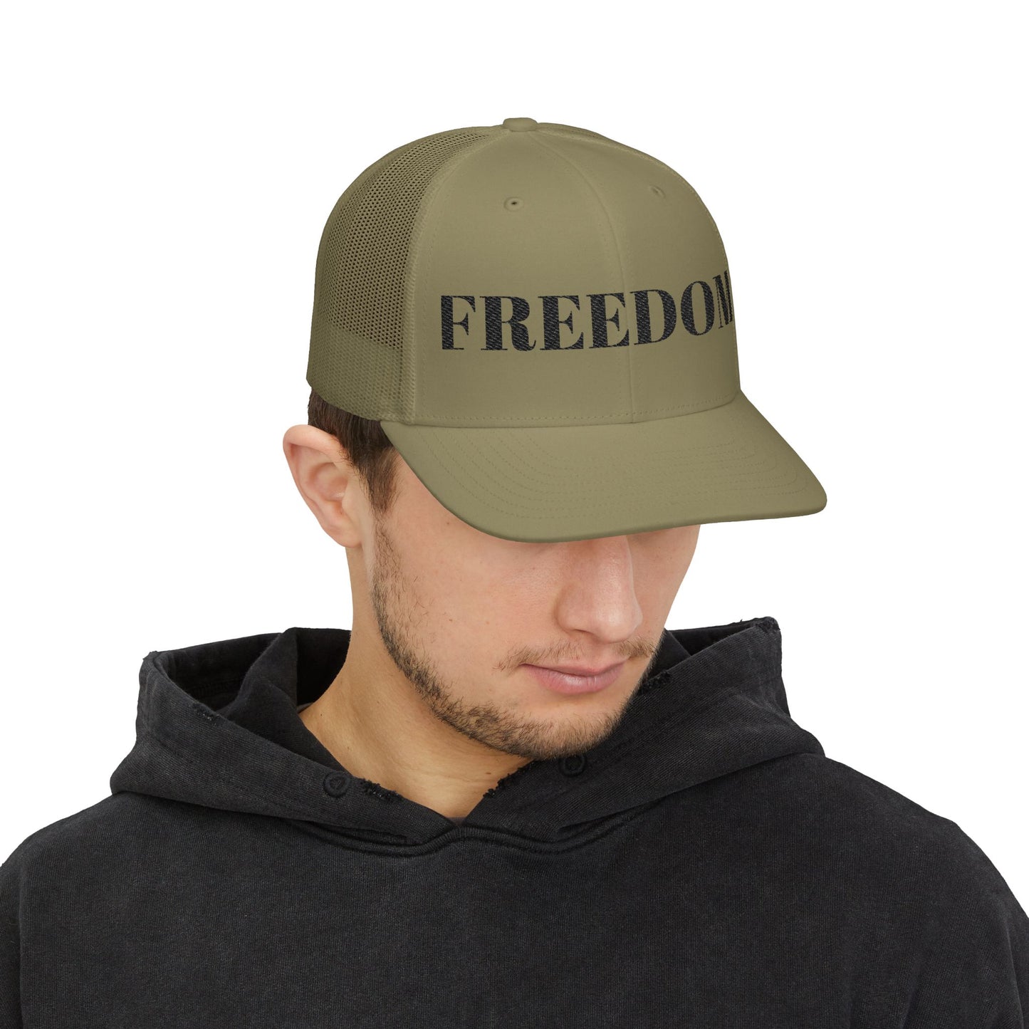 Freedom Snapback Trucker Cap, Stylish Casual Hat, Perfect for Outdoor Events, Gifts for Him, Summer Accessory, Adjustable Hat