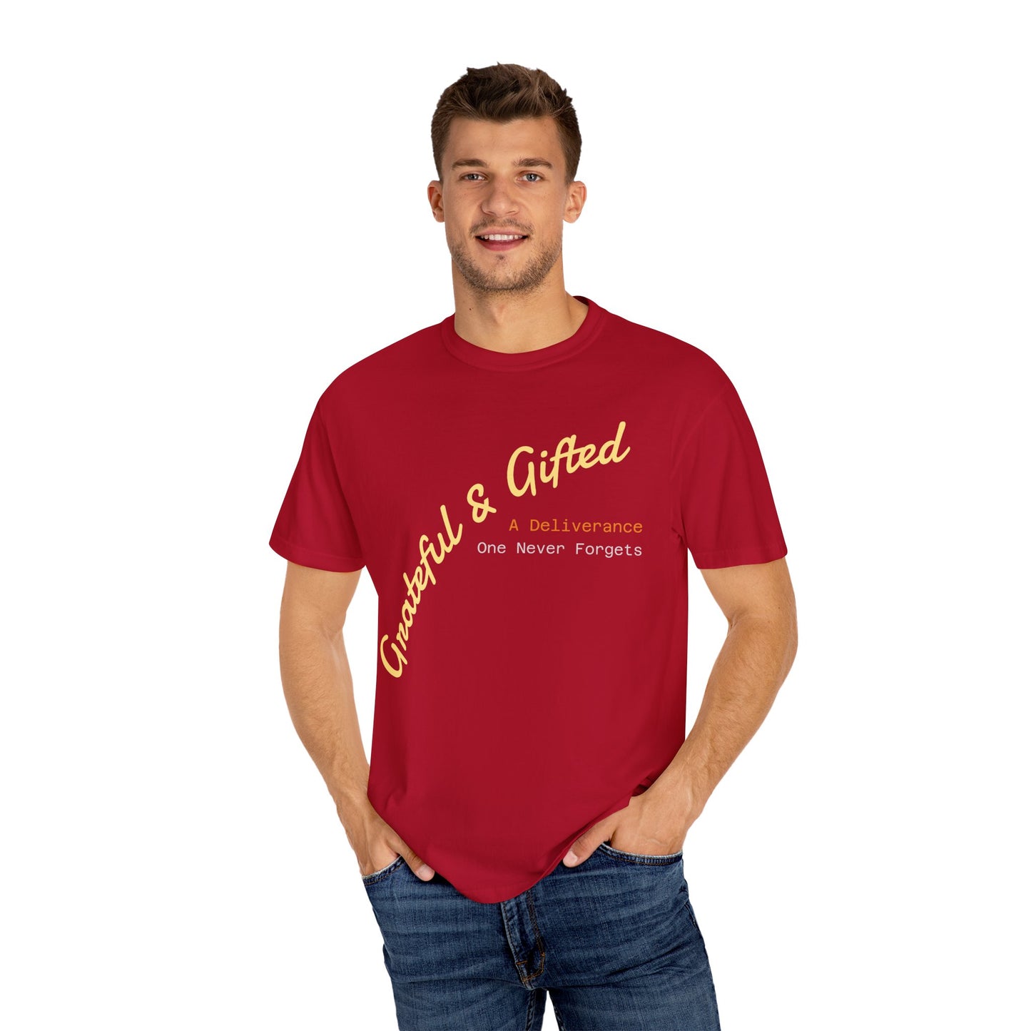 Grateful & Gifted T-Shirt, Unisex Cotton Tee, Casual Wear, Gift for Friends, Thoughtful Apparel, Everyday Comfort
