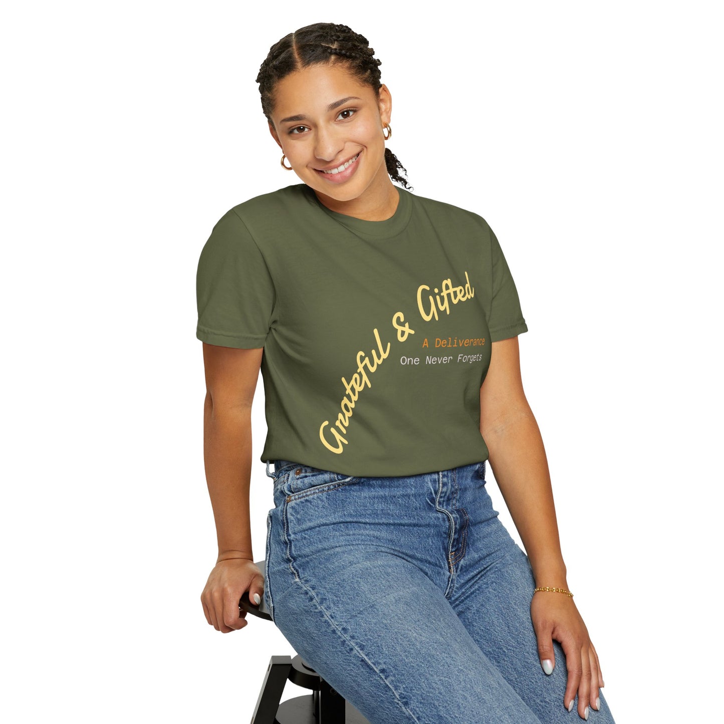 Grateful & Gifted T-Shirt, Unisex Cotton Tee, Casual Wear, Gift for Friends, Thoughtful Apparel, Everyday Comfort
