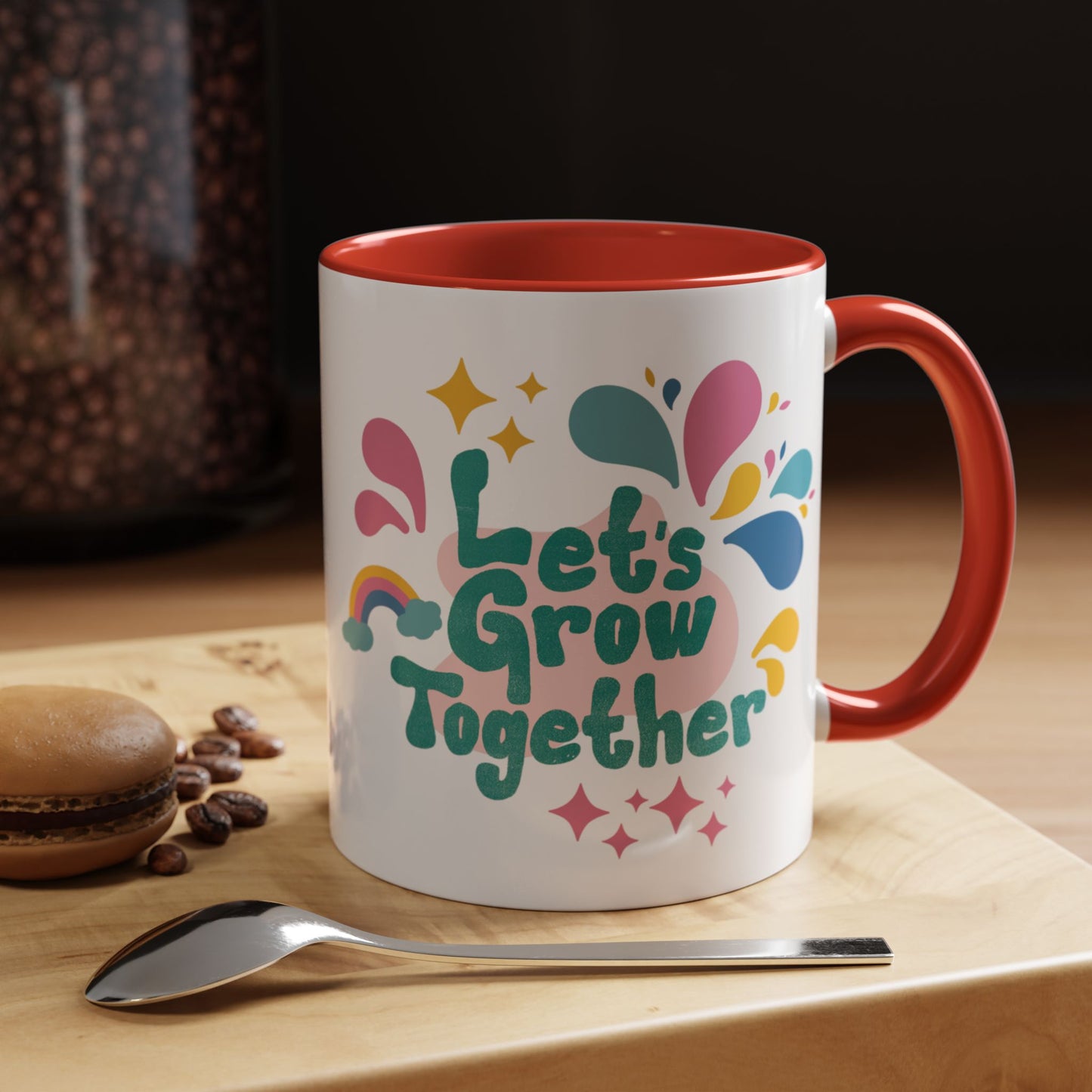 Colorful Growth Coffee Mug – Perfect Gift for Friends, Inspirational Drinkware, Motivational Office Mug, Coffee Lover, Encouraging Tea Cup