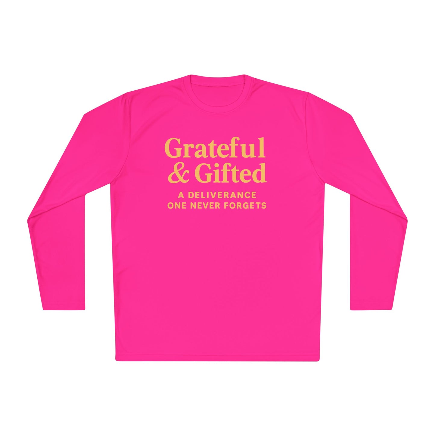 Grateful & Gifted Long Sleeve Tee | Inspirational Gift, Unisex Shirt, Perfect for Celebrations, Casual Wear, Thoughtful Present