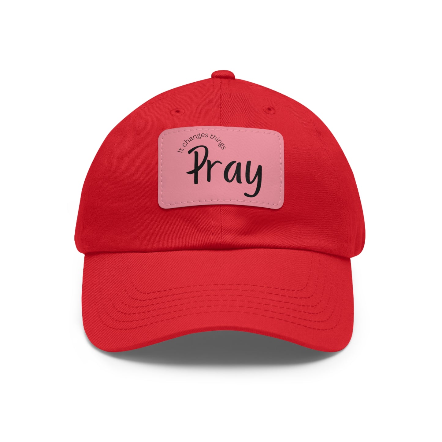 Pray Dad Hat | Leather Patch Cap, Comfortable Sun Protection, Gift for Dads, Christian Apparel, Everyday Style