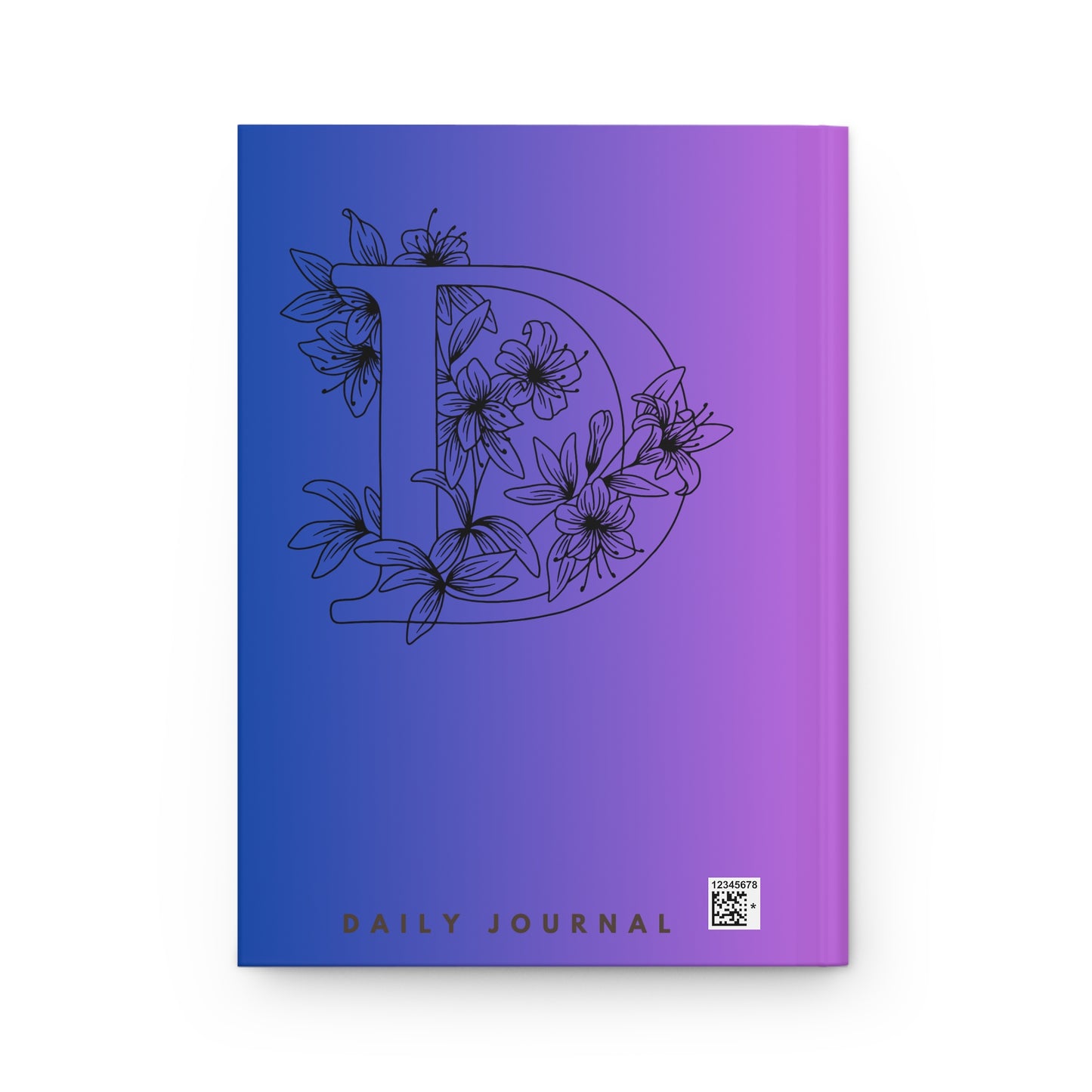 Personalized Floral Initial Journal, Daily Planner, Gratitude Notebook, Gift for Writers, Students, or Graduates
