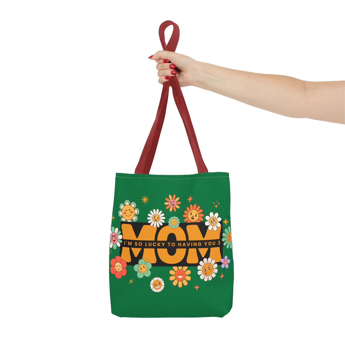 Charming Floral Mom Tote Bag, Mother's Day Gift, Eco-Friendly Shopping Bag, Flower Print Handbag, Cute Tote for Moms