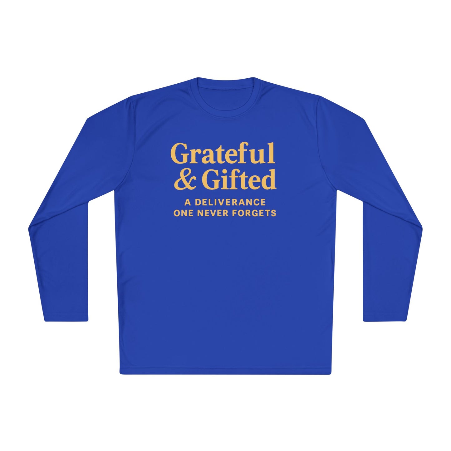 Grateful & Gifted Long Sleeve Tee | Inspirational Gift, Unisex Shirt, Perfect for Celebrations, Casual Wear, Thoughtful Present